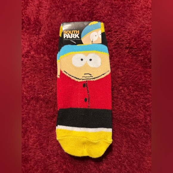 South Park Other - South Park Socks 5 Pair Pack Eric Cartman Low Cut Crew Shoe Size 4-10 NWT